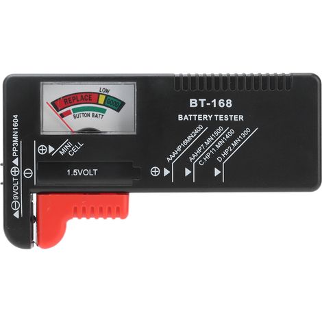 Ortviai Testeur de piles portable BT168 pour piles 1,5 V et 9 V – affichage analogique, léger et précis (1/5)
