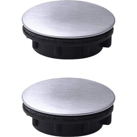 2pcs évier Ruban Trou Couvercle en Acier Inoxydable Robinet Trou Couvercle évier Trou Plaque Bouchon Bouchon obturateur pour Salle de Bain Cuisine (Trou d'installation pour 1.2-1.6in/31-40mm)… (1/4)