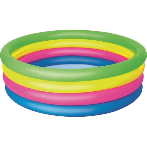Bestway Piscina Hinchable Infantil 4 Aros Arcoiris 157x46 cm (1/5)