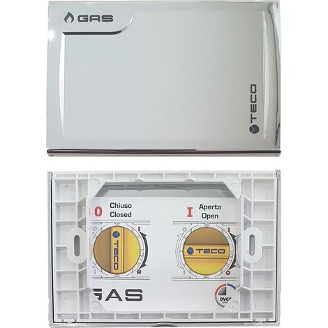 Placca di copertura valvola Gas Teco A01 Multicolore Cromo lucido