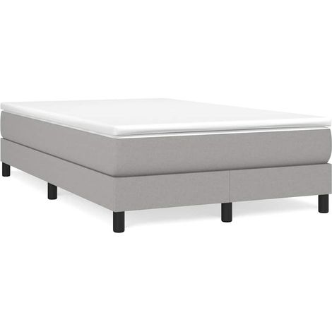Maison Exclusive - Boxspringbettgestell Hellgrau 120x200 cm Stoff (1/5)