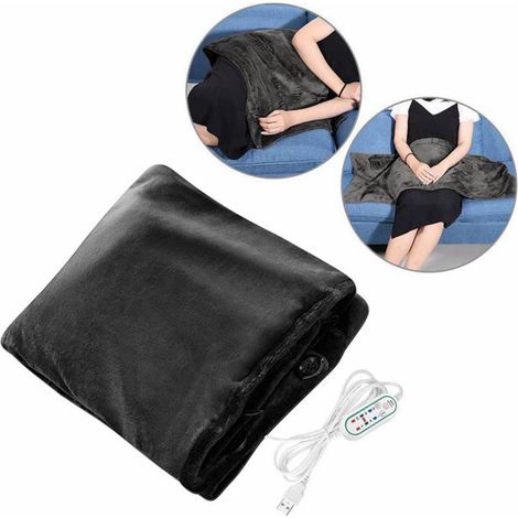 Couverture Chauffante Électrique - Polaire - 150 x 120 cm - 4 Niveaux de Chaleur - Arrêt Automatique après 10 H - Lavable en Machine - 1 Pièce (1/3)