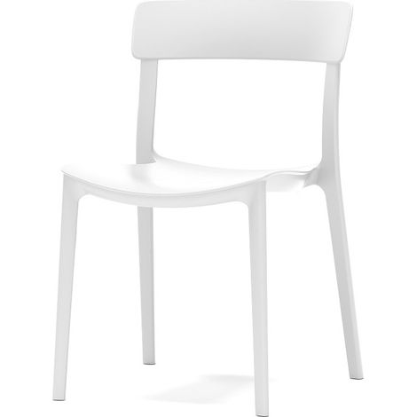 SEDIA LAURA 46X42XH80CM IN RESINA BIANCA