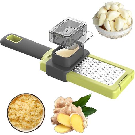 1 pc Garlic Press, Manual Garlic Crusher, Professional Kitchen Garlic Press, Stainless Steel Rocking Garlic Press, Garlic Chopper Ginger Crusher, Garlic Press, Easy to Clean and Durable (1/5)