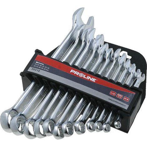 Kit 12 Cles mixtes plate oeil - a suspendre - 6 a 22 mm