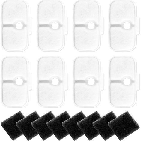 JSSEVN - Paquete de 8 filtros para bebedero de gatos - Filtración de 4 etapas contra pelusa, cloro e impurezas (para bebederos de gatos y perros) (1/5)