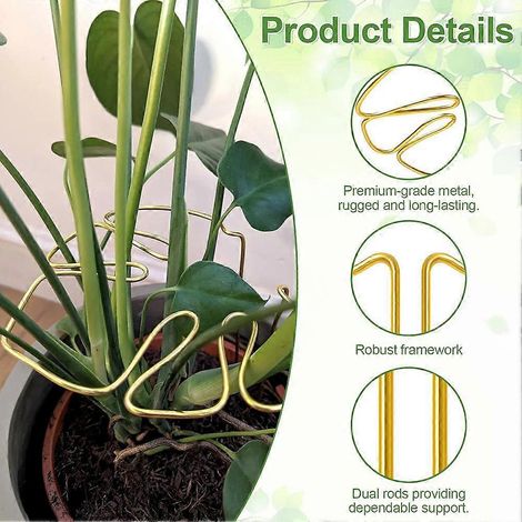 Ecleanfy - Tuteur pour plantes d'intérieur en forme de Monstera, support robuste pour fleurs (1/5)
