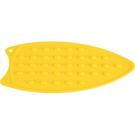 Tapis de repassage antidérapant en silicone résistant à la chaleur, protection et repose-fer à repasser (Jaune) (1/5)