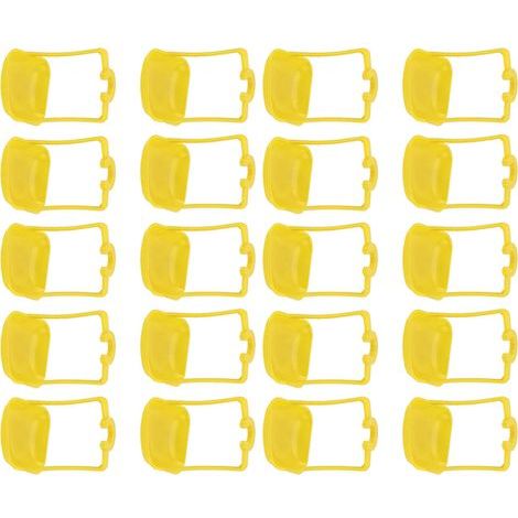 Lot de 20 abreuvoirs automatiques pour poules. antirouille. couleur vive. jaune. (1/5)