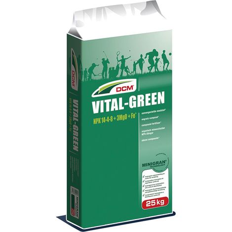 DCM Rasendünger Vital Green 25 kg Profidünger Sportplatzdünger Cuxin Sommer (1/2)