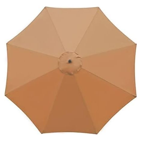 Housse de parasol de rechange 8 nervures 3M tissu de remplacement imperméable et résistant aux UV kaki (1/5)