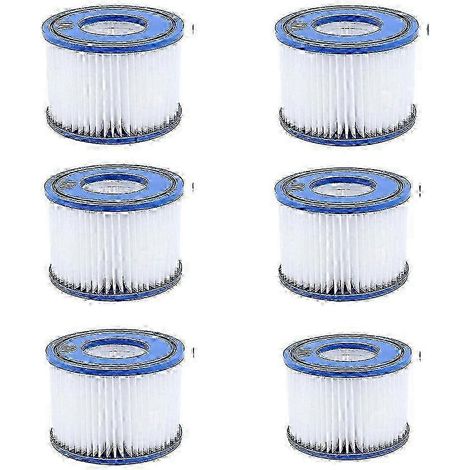 6pcs Pool Filter 6 for Saluspa Pump Replacement Cartridge Type Lay-Z-Spa Bestway 90352E Swimming (1/4)
