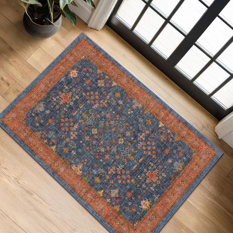 Tapis en velours cristal avec semelle en plastique antidérapante lavable (40×60CM), idéal pour l'entrée, devant la porte de la cuisine, devant la salle de bain ou à l'intérieur (1/5)