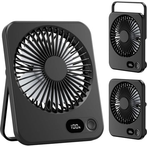 Mini ventilateur USB à vitesse réglable et affichage LED - Portable, idéal pour le bureau, la maison, la chambre et les voyages-AquaForge (1/5)