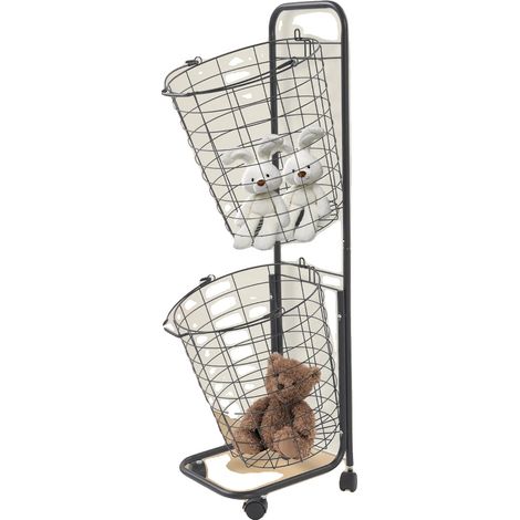 Cesto portabiancheria, acciaio al carbonio, dimensioni 2633105 cm, capacità di carico 5 kg, autoportante, montaggio richiesto (1/5)