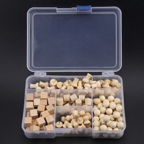 180 punaises en bois naturel / Roses / Outils décoratifs de bricolage 10 mm (1/5)