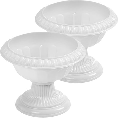 Römische Blumentöpfe Vintage Pflanzkübel aus Kunststoff in