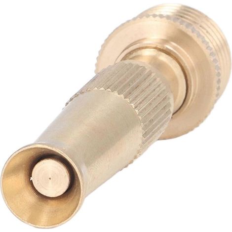 High Pressure G1/2 Water Hose Nozzle, 8cm Copper, Adjustable (1/2)