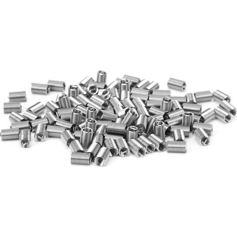 Lot de 100 inserts filetés mâles et femelles réducteurs pour écrous, outil de réparation, fixation en acier inoxydable M4x0,73D (1/5)