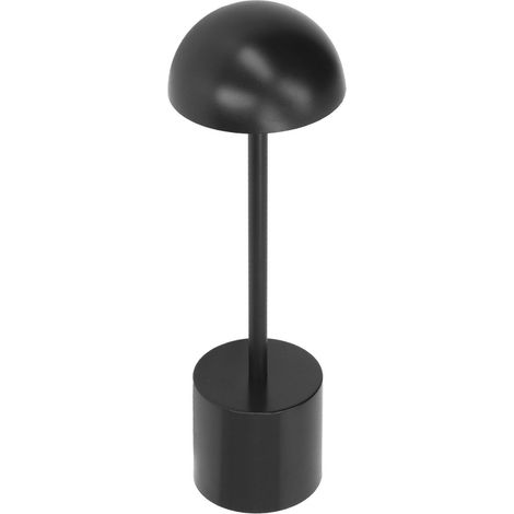 Lampe de table sans fil rechargeable LED 2000 mAh, 3 couleurs, intensité variable, port USB, idéale pour la maison, le salon ou un restaurant (noire). (1/5)