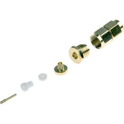 Connecteur coaxial RS PRO Mâle Droit, raccordement Cage à ressort Montage sur câble ( Prix pour 1 ) (1/3)