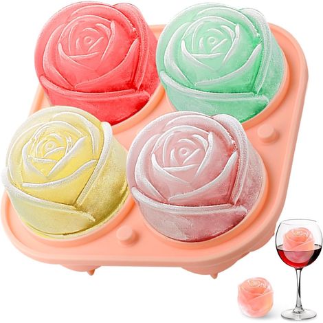 Bac a Glacon Lot de, Grands Moule Glacon Silicone avec Couvercle, Empilables et Lavable au lave-vaisselle, pour Whisky, Cocktails, Bière, Vin, Collations et Boissons Réfrigérées (1/5)