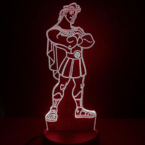 Veilleuse LED 3D Heracles, lampe de table pour chambre à coucher, changement de couleur (1/2)