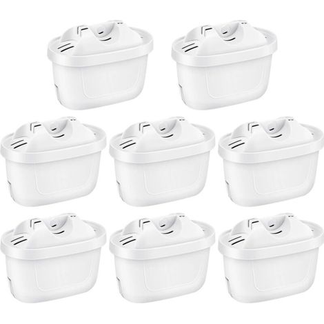 8 Pack Cartouche Filtre pour Brita, Compatible avec Brita maxtra Mava elemaris XL Carafe Filtrante, 3 étapes de filtration (1/4)