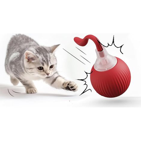 Balle interactive pour chats d'intérieur – Nouvelle balle à roulement automatique rapide (adaptée aux tapis) à partir de 2025, jouet interactif intelligent et automatique pour chat, cadeau pour chats (1/5)