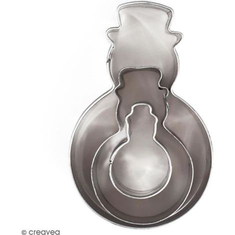 Emporte pièce inox pour modelage - Bonhommes de neige - 3 pcs