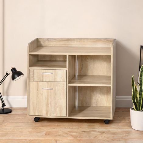 Meuble de rangement de bureau 3 niveaux 80 x 40 x 72 cm (1/5)