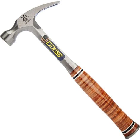 Estwing E20S Straight Claw Hammer with Leather Grip, 20oz/560g (1/2)