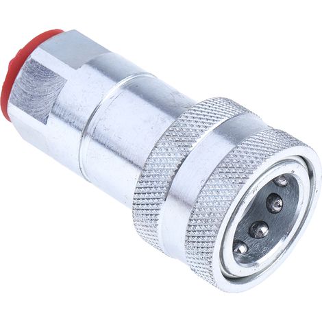 Rs Pro – Raccord hydraulique rapide femelle 3/8 pouces – Acier zingué – Union avec verrou à bille – Pour systèmes hydrauliques industriels - 8pouces (1/3)