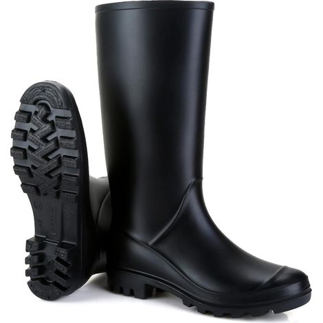 Botas altas de goma para mujer, antideslizantes y resistentes al desgaste.