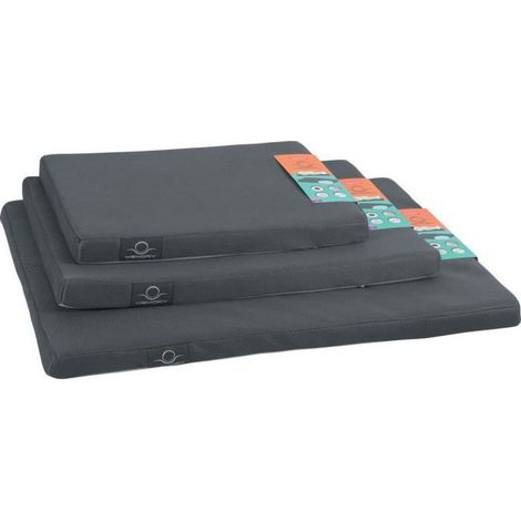 Zolux – Coussin à mémoire de forme déhoussable gris anthracite 70x50 cm – Mousse haute densité pour confort optimal – Housse lavable en machine à 30°C (1/4)