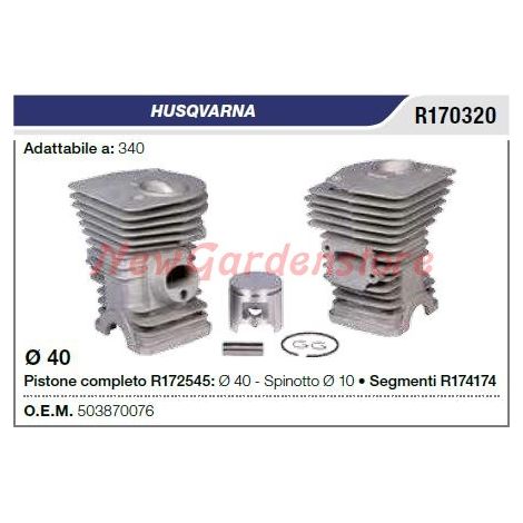 Segmentos cilindro pistón motosierra HUSQVARNA 340 R170320