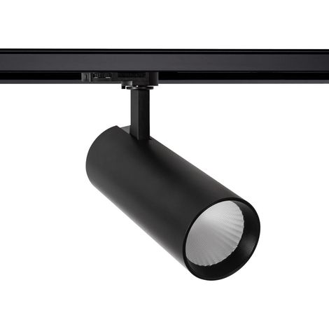 Foco Carril LED Trifásico 30W Bertha LIFUD Negro 4000K Blanco Neutro