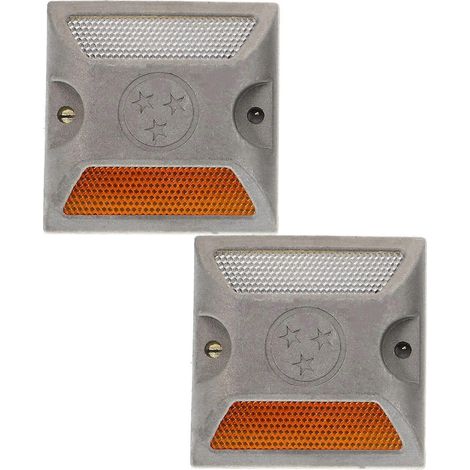 Panneaux de signalisation réfléchissants en aluminium pour le marquage des voies en bord de route, paquet de 2. (1/5)