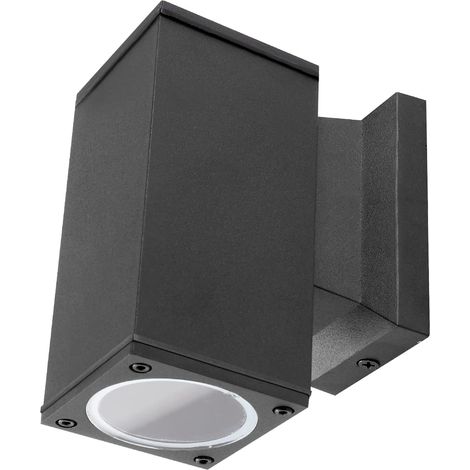 Applique murale noire unidirectionnelle GU10, sans source de lumière, idéale pour éclairer des espaces avec un style moderne et fonctionnel.