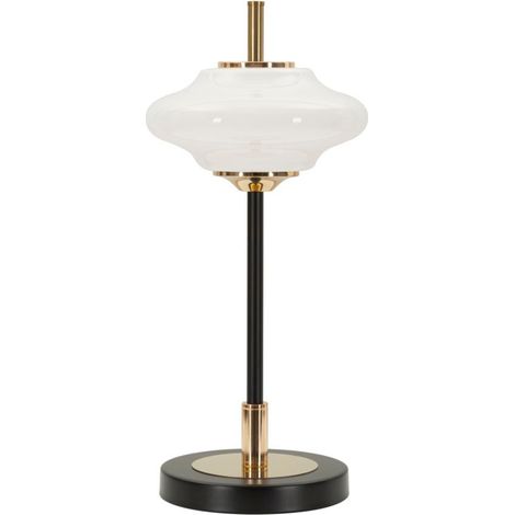 Lampada da tavolo in metallo oro, Ø22x46 cm – Vintage (1/5)