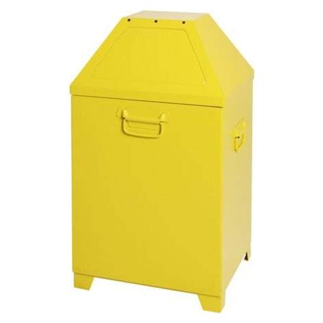 [NEUWERTIG] B-Ware Stumpf Sortsystem Abfallbehälter Sammler Signalgelb RAL1003 95 Liter Mod1 (1/2)