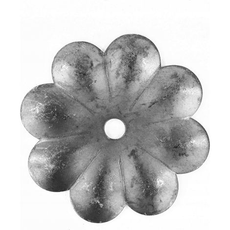 Valla con elementos de hierro forjado con forma de flor FI 90 50.006