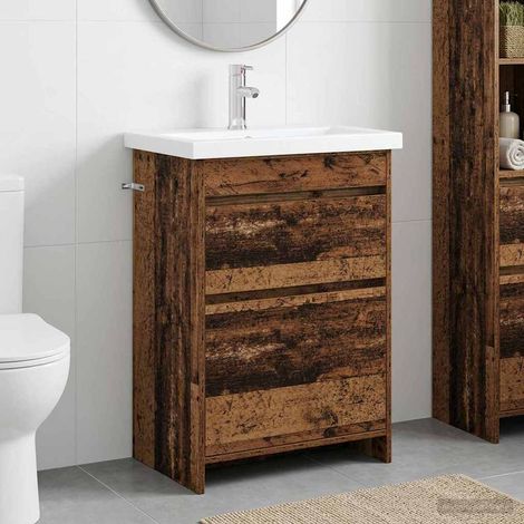 Juego de muebles de baño Madera envejecida 61 x 40 x 84,5 cm