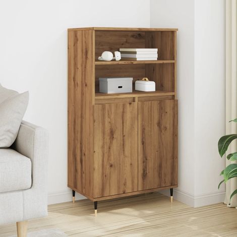 Aparador alto madera ingeniería roble artisian 60x36x110 cm vidaXL (1/5)