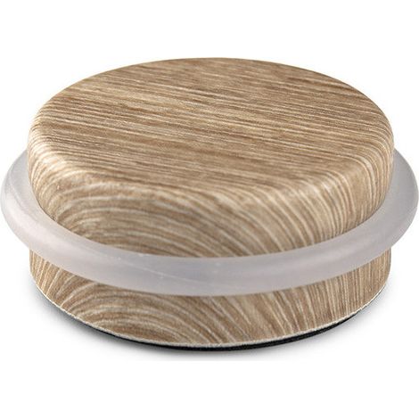 BUTÉE DE PORTE ADHÉSIVE PLASTIQUE-MÉTAL NOYER AMÉRICAIN - 100X40X120 (1/3)