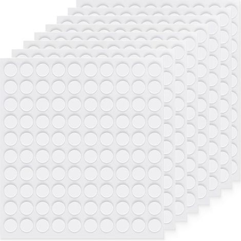 Ruban double face rond - Lot 400, Transparent, 20 mm adhésif amovible sans trace DIY - Points Aucunely (1/5)