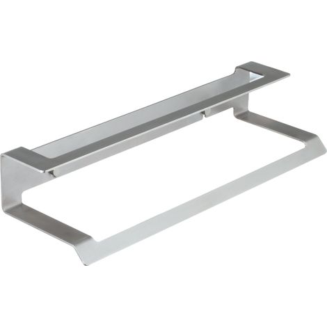 MANILLONS TORRENT 02383012 SLIM Toallero Doble 37 cm Adhesivo Inox Cepillado - ref: 02383012