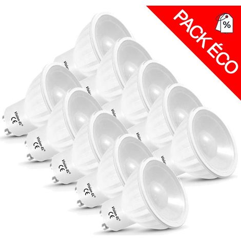 Pack de 10 ampoules LED GU10 6W 120° Miidex Lighting® (1/3)