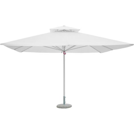 Ombrellone quadrato push-up MOIA 4x4 mt. fusto bianco telescopico (1/5)