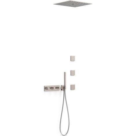 Kit robinet thermostatique encastré à 4 voies B-system pour douche Acier - TRES 30725406AC